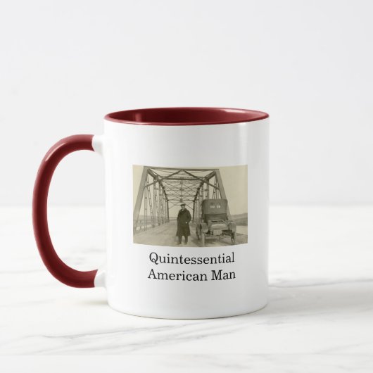Amerikaanse Man Echte Foto Koffiemok Mok (Links)