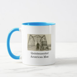 Amerikaanse Man Echte Foto Koffiemok Mok