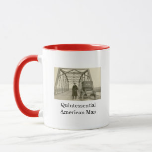 Amerikaanse Man Echte Foto Koffiemok Mok