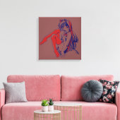 Amerikaanse Manga Neko Catgirl Kawaii Anime Canvas Afdruk (Insitu (Woonkamer))