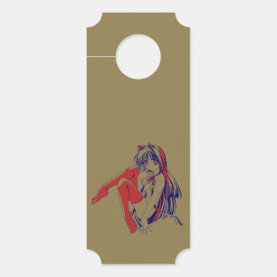 Amerikaanse Manga Neko Catgirl Kawaii Anime Deurhanger