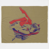 Amerikaanse Manga Neko Catgirl Kawaii Anime Fleece Deken (Voorkant (Horizontaal))