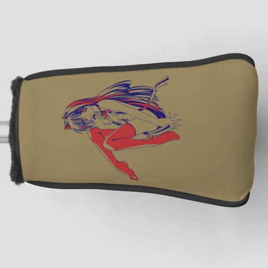 Amerikaanse Manga Neko Catgirl Kawaii Anime Golfheadcover (Voorkant)