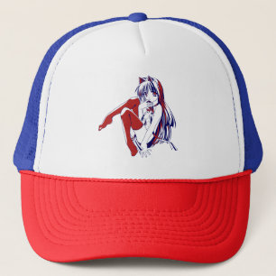 Amerikaanse Manga Neko Catgirl Kawaii Anime Trucker Pet