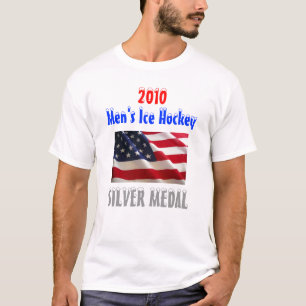Amerikaanse Mannen Ice Hockey - Silver Medal 2010 T-shirt