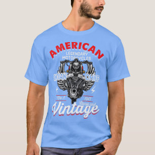 -Amerikaanse Mannen motorfiets Indiaas T-shirt
