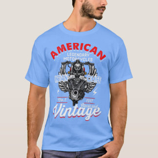 -Amerikaanse Mannen motorfiets Indiaas T-shirt