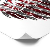 Amerikaanse Mannen van Beard Skull Poster (Hoek)