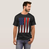 -Amerikaanse Mannen van de vlag Baseball T-shirt (Voorkant volledig)