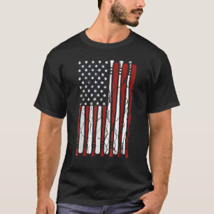 -Amerikaanse Mannen van de vlag Baseball T-shirt