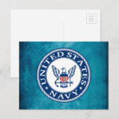Amerikaanse marine | Alternatief Navy Emblem Briefkaart (Voorkant / Achterkant)