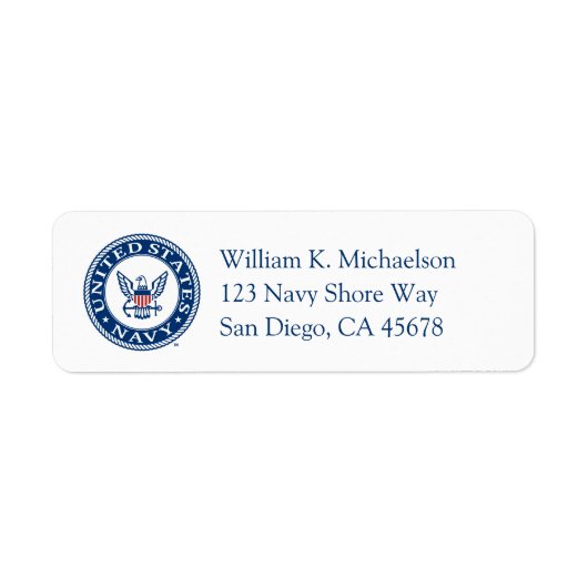 Amerikaanse marine | Alternatief Navy Emblem Etiket (Voorkant)