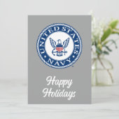 Amerikaanse marine | Alternatief Navy Emblem Feestdagenkaart (Staand voorkant)