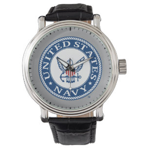 Amerikaanse marine   Alternatief Navy Emblem Horloge