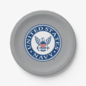 Amerikaanse marine | Alternatief Navy Emblem Papieren Bordje (Voorkant)