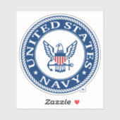 Amerikaanse marine | Alternatief Navy Emblem Sticker (Vel)