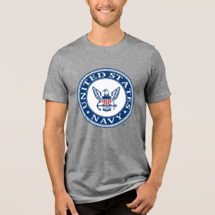 Amerikaanse marine   Alternatief Navy Emblem Tri-Blend Shirt