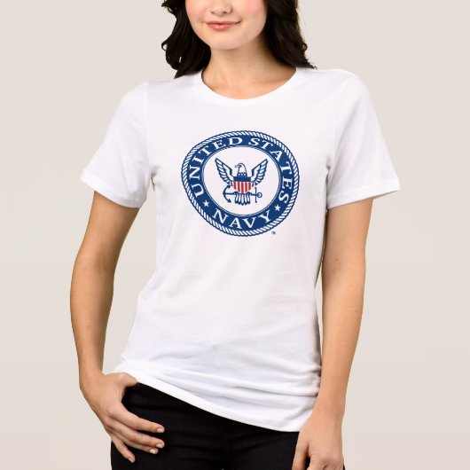 Amerikaanse marine | Alternatief Navy Emblem Tri-Blend Shirt (Voorkant)