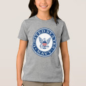 Amerikaanse marine | Alternatief Navy Emblem Tri-Blend Shirt (Voorkant)