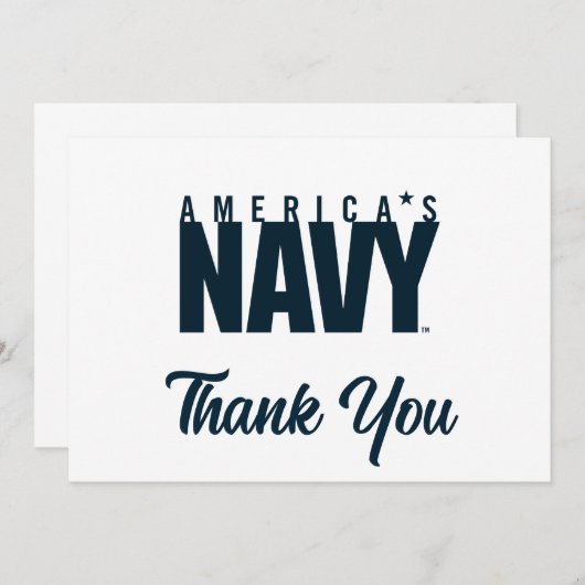 Amerikaanse marine | Amerikaanse marine Bedankkaart (Voorkant / Achterkant)