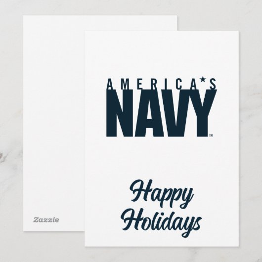 Amerikaanse marine | Amerikaanse marine Feestdagenkaart (Voorkant / Achterkant)