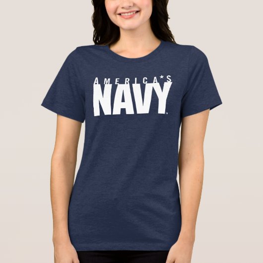 Amerikaanse marine | Amerikaanse marine Tri-Blend Shirt (Voorkant)