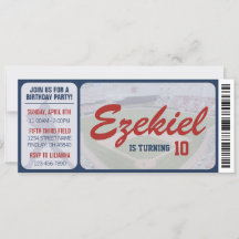 Amerikaanse marine en Red Baseball Birthday Ticket