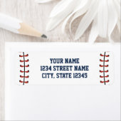 Amerikaanse marine en Rode Baseball Birthday/Baby  Etiket (Insitu)