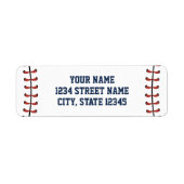 Amerikaanse marine en Rode Baseball Birthday/Baby  Etiket (Voorkant)