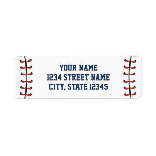 Amerikaanse marine en Rode Baseball Birthday/Baby  Etiket