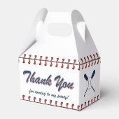  Amerikaanse marine en Rode Baseball Birthday Bedankdoosjes (Achterkant)