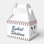 Amerikaanse marine en Rode Baseball Birthday Bedankdoosjes (Voorkant Zijde)