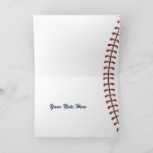 Amerikaanse marine en Rode Baseball Birthday Dank  Kaart (Binnen)