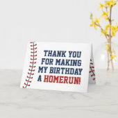 Amerikaanse marine en Rode Baseball Birthday Dank  Kaart (Gele Bloem)