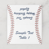  Amerikaanse marine en Rode Baseball Birthday Plaatskaartje (Buitenkant ongevouwen)