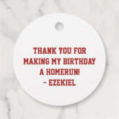 Amerikaanse marine en rode honkbal dank u Bedankjes Labels (Achterkant)