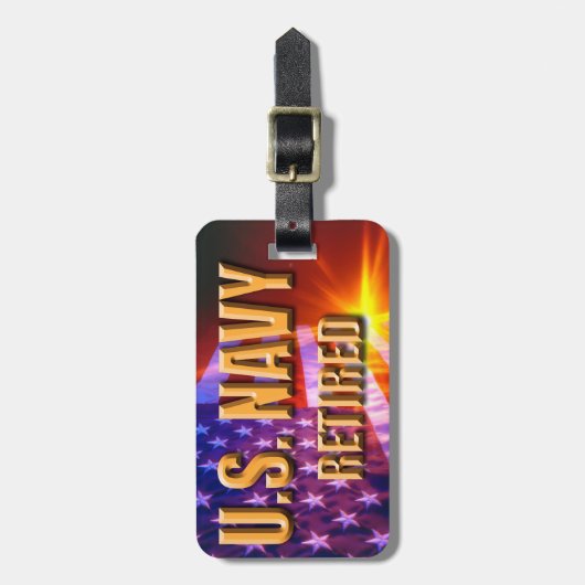 Amerikaanse marine in ruste Bagagelabel (Voorkant verticaal)