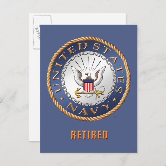 Amerikaanse marine in ruste briefkaart (Voorkant / Achterkant)