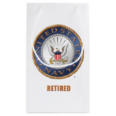 Amerikaanse marine in ruste Gift Bag Klein Cadeauzakje (Achterkant)