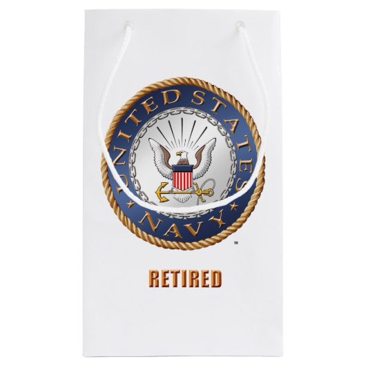 Amerikaanse marine in ruste Gift Bag Klein Cadeauzakje (Achterkant)