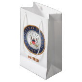 Amerikaanse marine in ruste Gift Bag Klein Cadeauzakje (Voorkant Gekanteld)