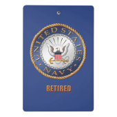 Amerikaanse marine in ruste Mini Clipboard Klembord (Achterkant)