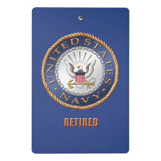 Amerikaanse marine in ruste Mini Clipboard Mini Klembord (Achterkant)