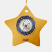 Amerikaanse marine mam Ceramic Ornament (Achterkant)
