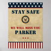 Amerikaanse marine | Marine Embleem | Afscheidsfee Poster (Voorkant)