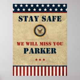 Amerikaanse marine | Marine Embleem | Afscheidsfee Poster