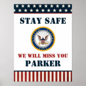 Amerikaanse marine | Marine Embleem | Afscheidsfee Poster (Voorkant)