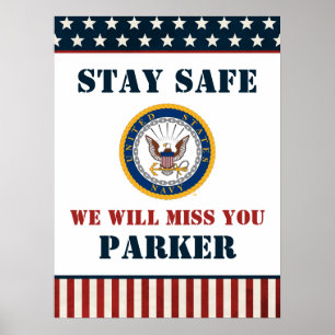 Amerikaanse marine   Marine Embleem   Afscheidsfee Poster