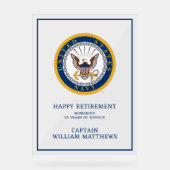 Amerikaanse marine | Marine Embleem | Gefeliciteer Acryl Bord (Voorkant)