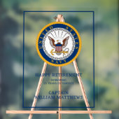 Amerikaanse marine | Marine Embleem | Gefeliciteer Acryl Bord (Neutraal)
